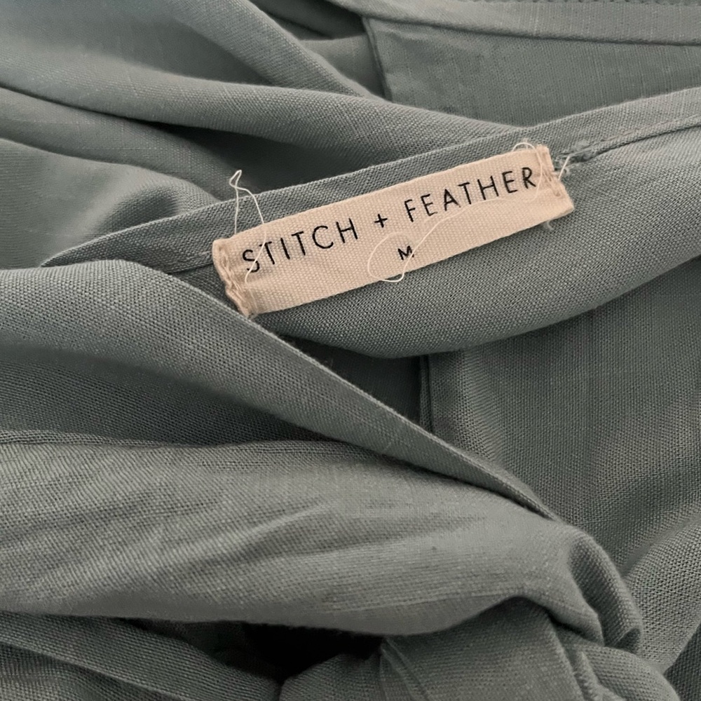 Stitch + Feather Cami Jumpsuit with Back Tie - Picture 11 of 12